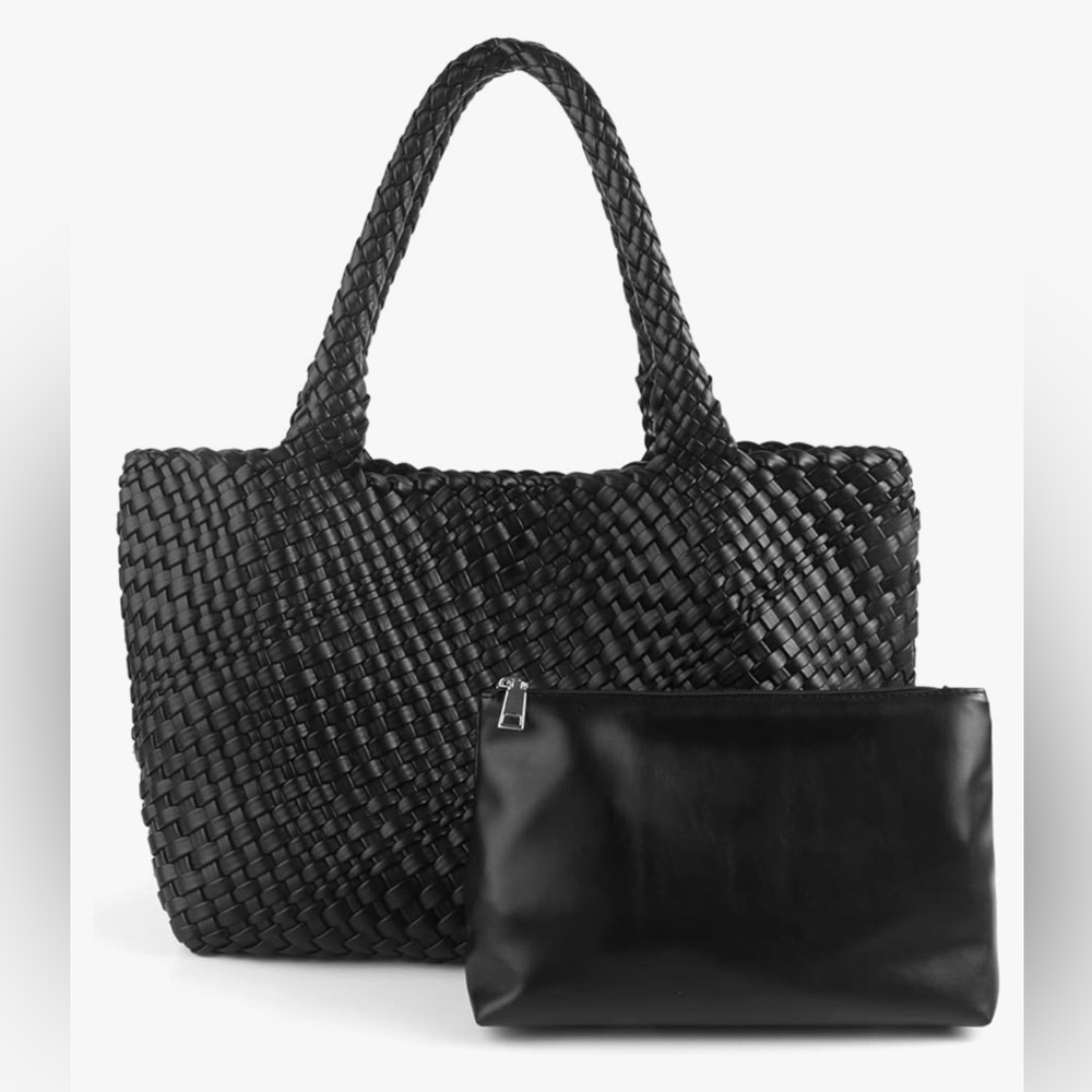 Black- Woven Tote
